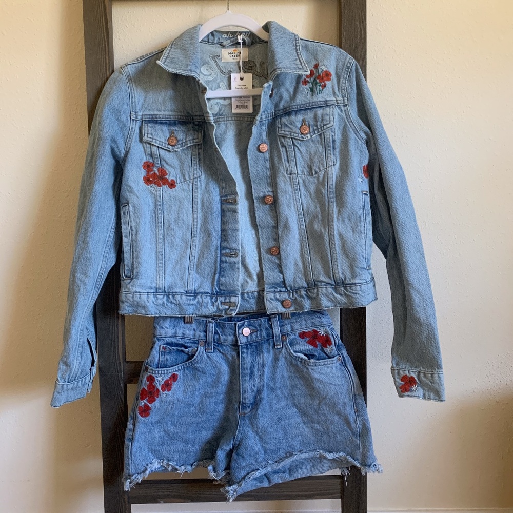 SOLD💕Marine Layer Denim Jacket and Shorts